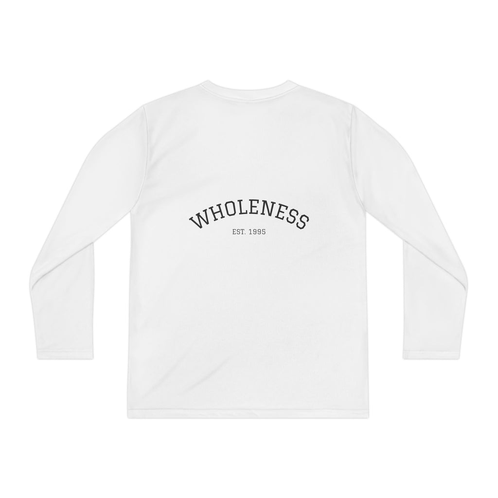 Youth Long Sleeve Tee — Wholeness Logo Front & Back